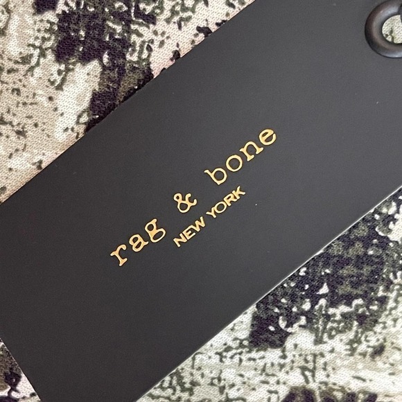 Rag & Bone Tan Snake Poppy Draped Mini Dress Long Sleeve Women's Size M NWT - Picture 11 of 11